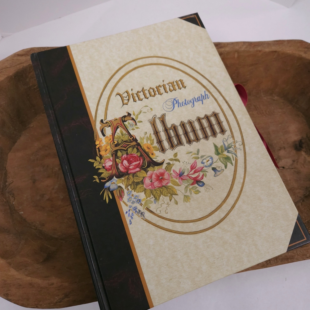 Victorian Photograph Album with Floral Design